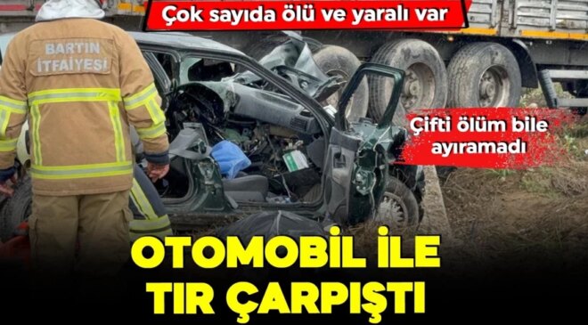 Bartın’da kahreden kaza! Otomobil ile TIR çarpıştı… Çift hayatını kaybetti