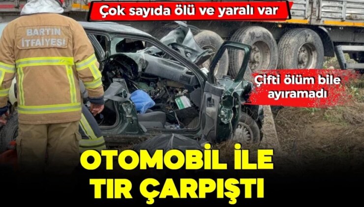 Bartın’da kahreden kaza! Otomobil ile TIR çarpıştı… Çift hayatını kaybetti