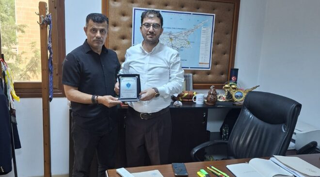 MAĞUSA SPOR AKADEMİSİ, ÖMER OSMAN DEMİRBAŞ’I ZİYARET ETTİ